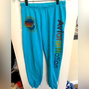 Aviator Nation Sweatpants- Ocean